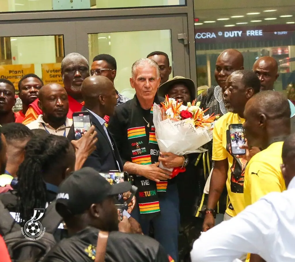 Carlos Queiroz arrives in Accra for official unveiling as Black Stars head coach