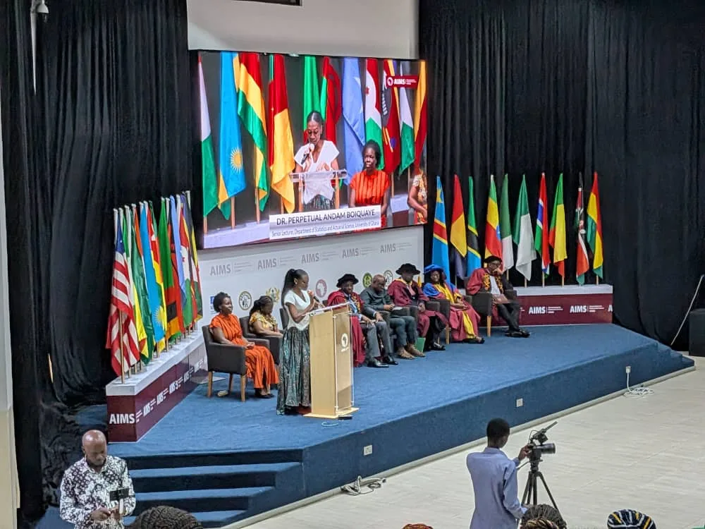 ‘AIMS rewrites the equations of your life’ — Alumna Dr Perpetual Andam Boiquaye challenges graduates to pursue bold ambitions