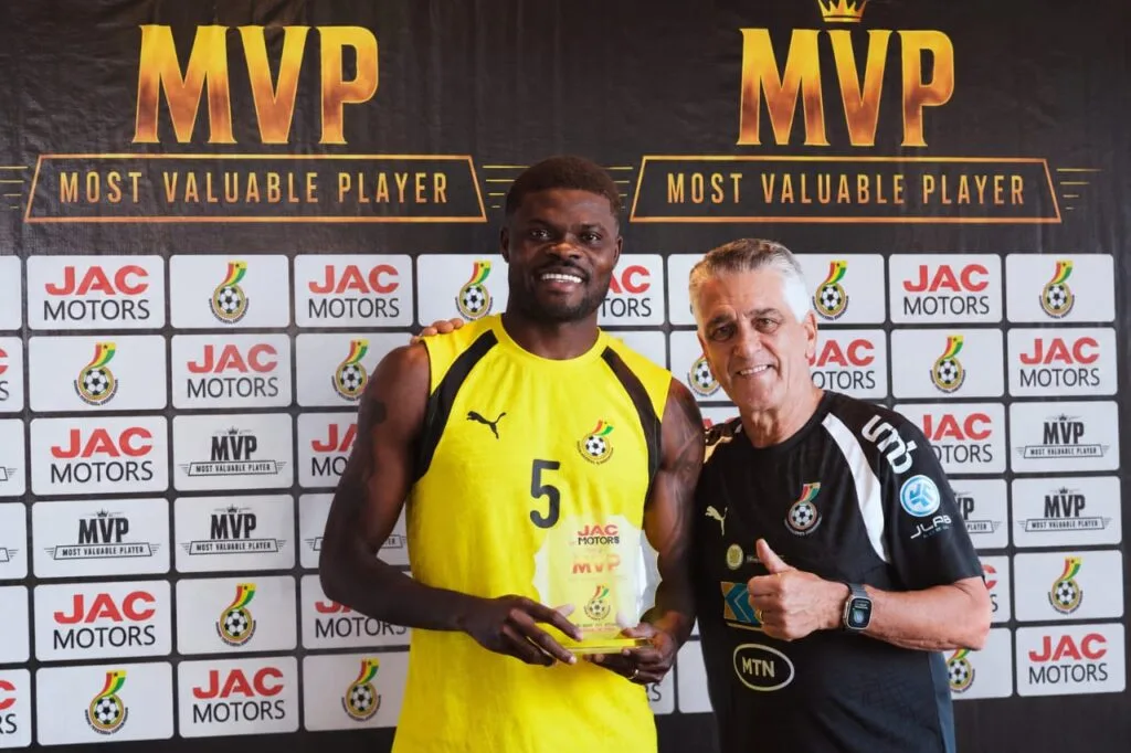 Partey wins JAC Motors MVP award after performance in Black Stars draw with England