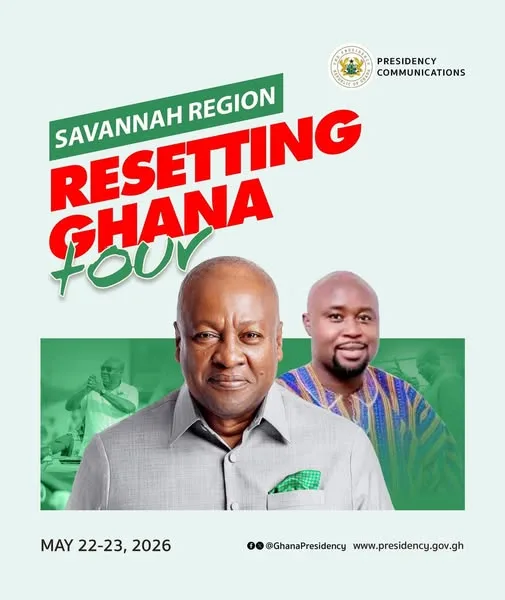 President Mahama starts 2-day Savannah tour with focus on roads and education
