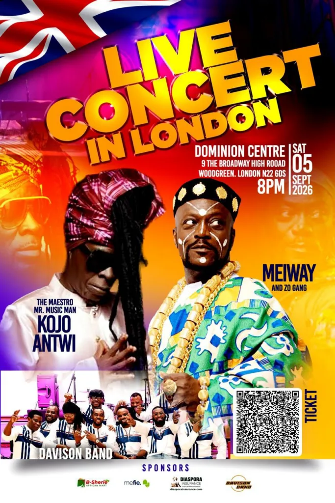 Kojo Antwi and Meiway set London ablaze with historic live concert at Dominion Centre