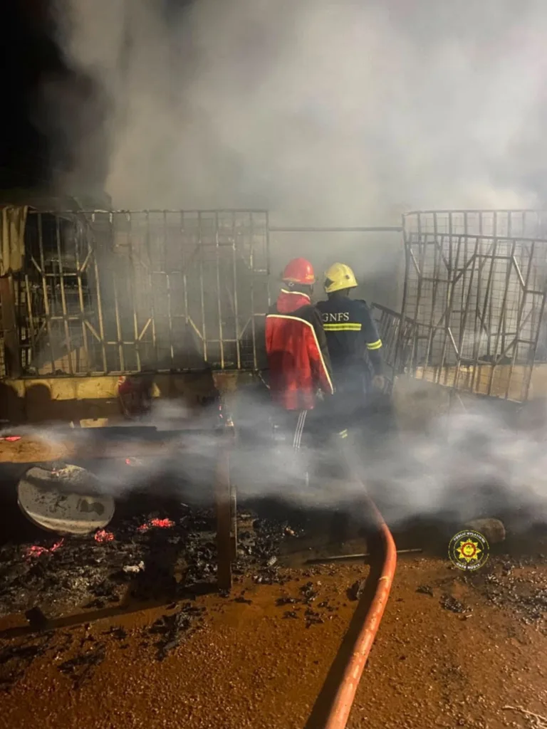 Fire destroys GH¢80,000 worth of goods at Amenam in Eastern Region