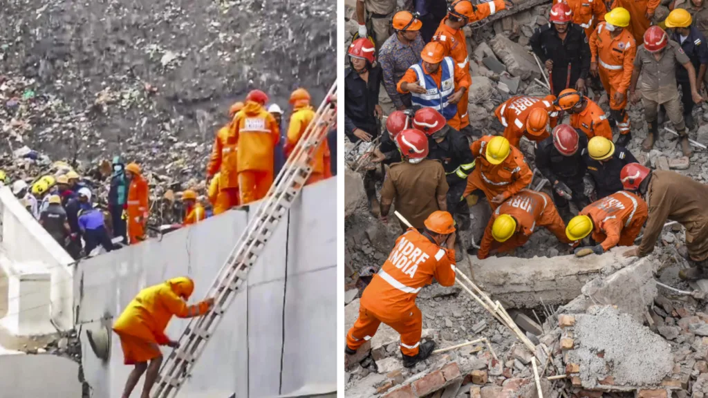 Four die in Delhi building collapse as rains batter India, trigger landslides
