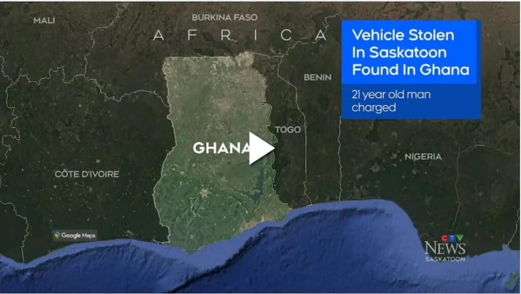 Stolen luxury vehicle in Canada traced to Ghana