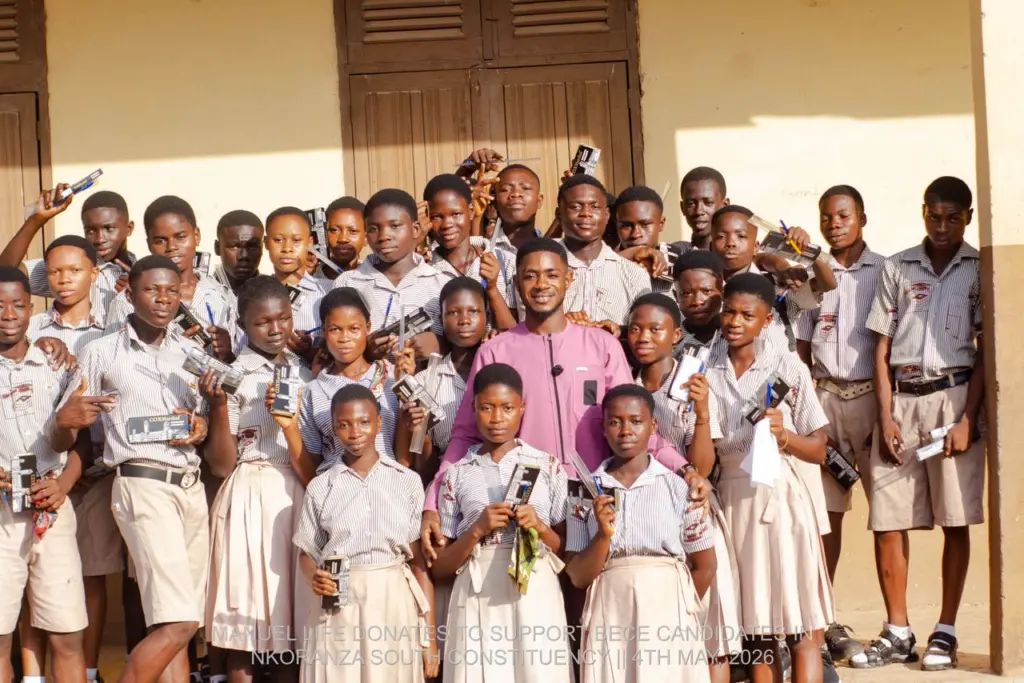 Manuel Life Foundation distributes over 1,500 examination materials to BECE candidates in Nkoranza South District