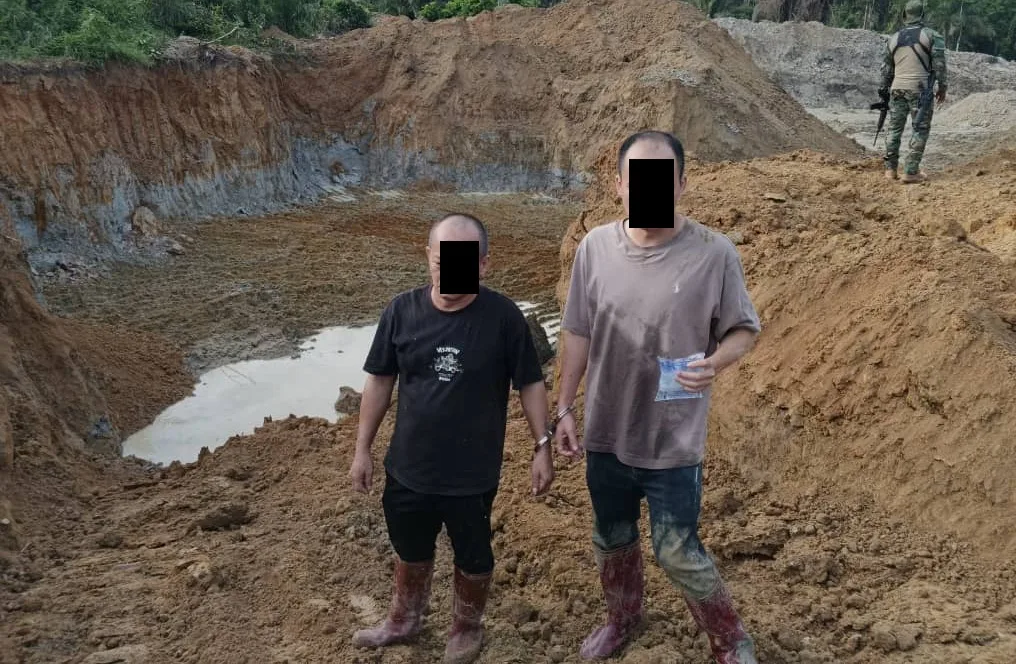 Two foreign nationals arrested in pre-dawn anti-galamsey raid in Ashanti Region