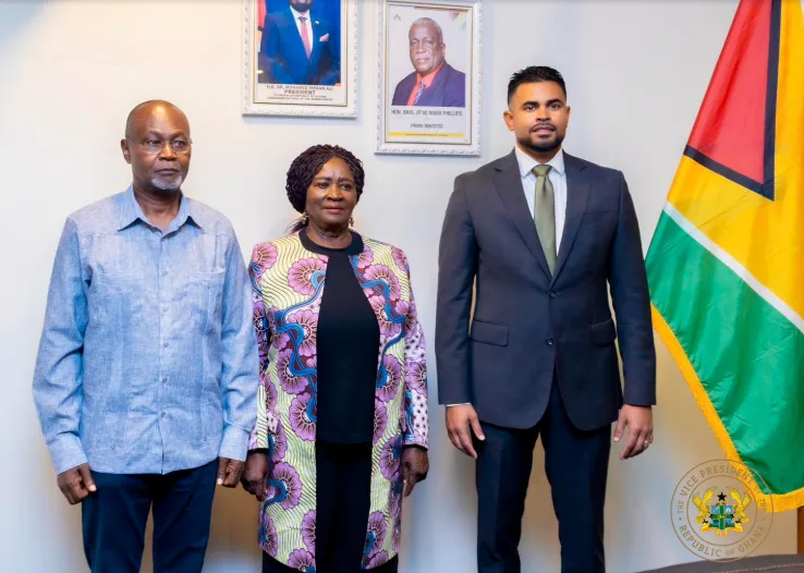 Vice President Opoku-Agyemang departs for Guyana’s 60th Independence celebrations