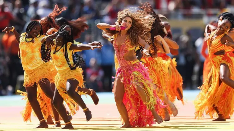 Shakira, Madonna, Justin Bieber and BTS perform at colourful World Cup half-time show