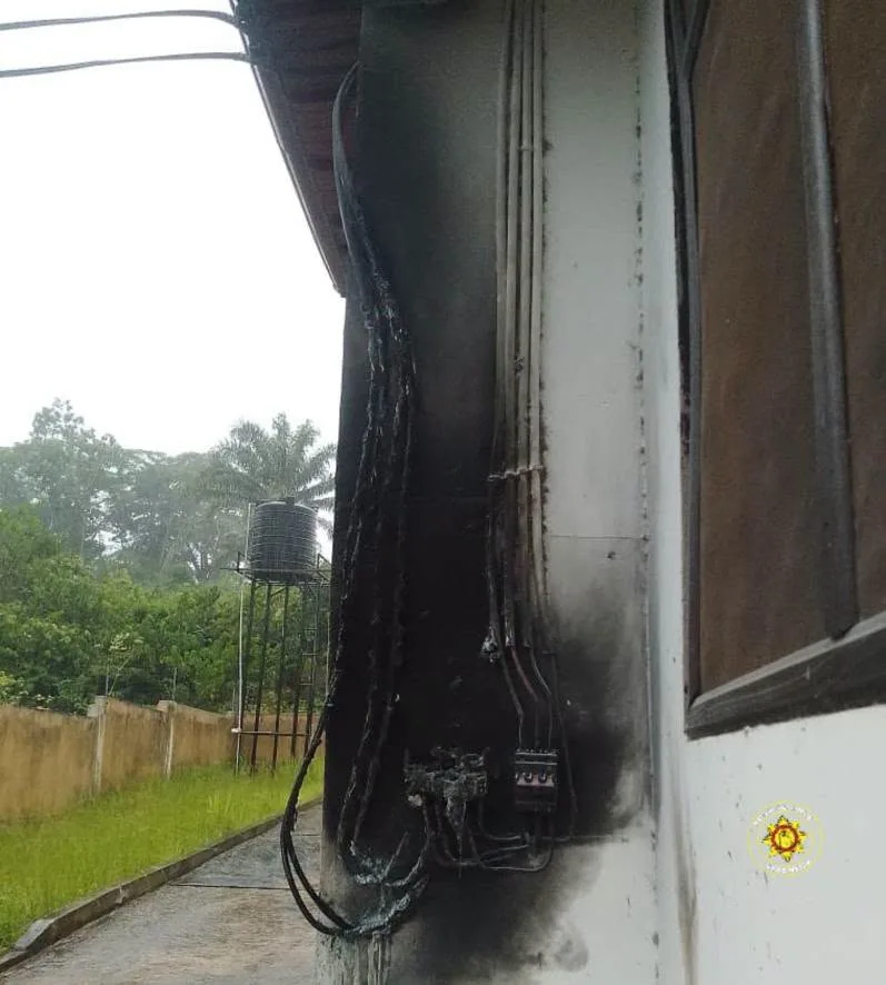 GNFS prevents fire from destroying newly constructed Asankrangwa court building