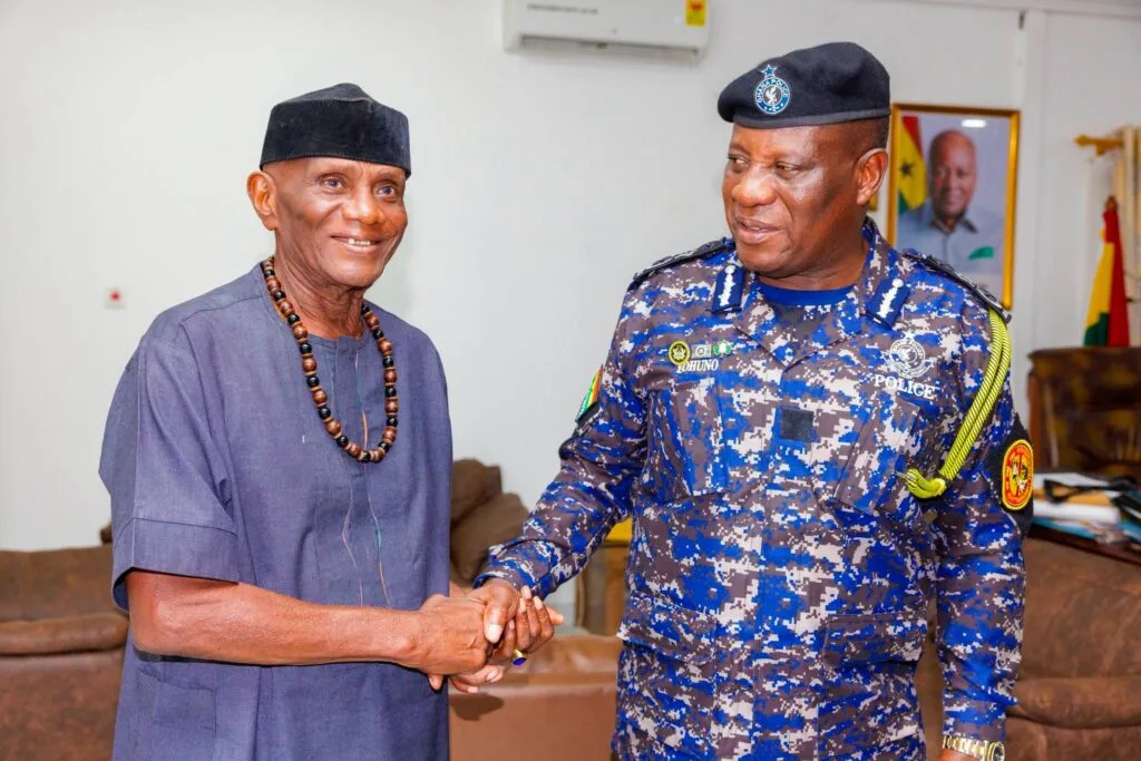 IGP, Police Management Board pay courtesy call on Oti Regional Minister