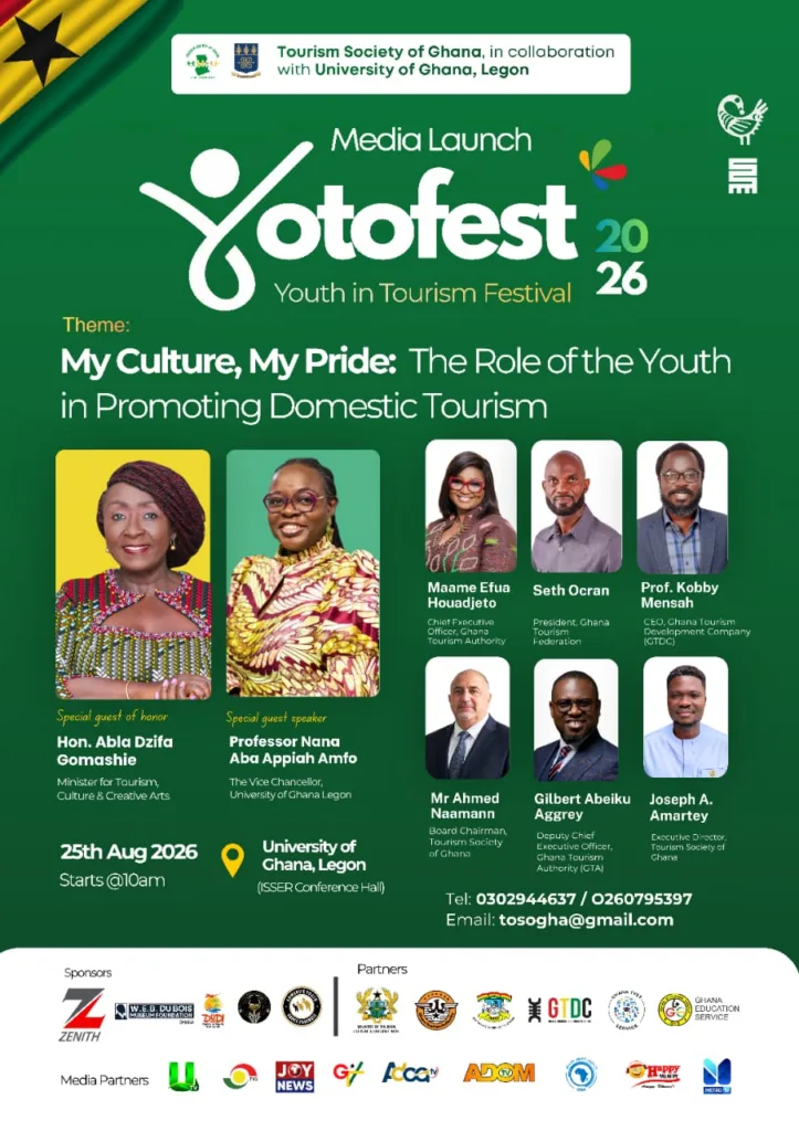 Tourism Society of Ghana to launch Youth in Tourism Festival 2026