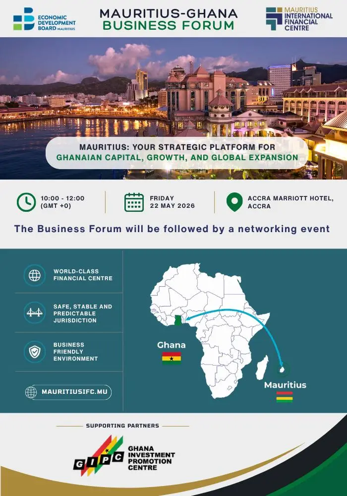 Economic Development Board Mauritius brings high-level investment forum to Accra in partnership with GIPC