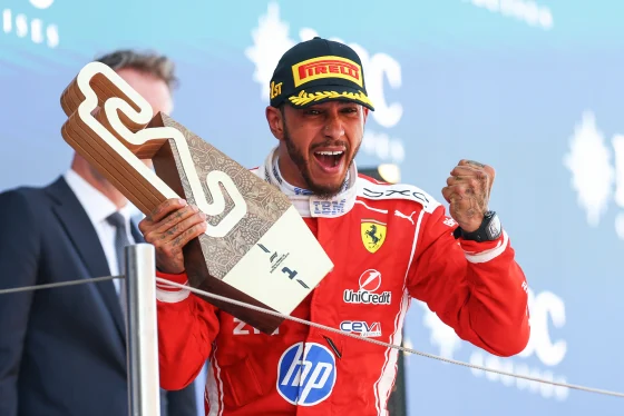 Hamilton wins first grand prix for Ferrari