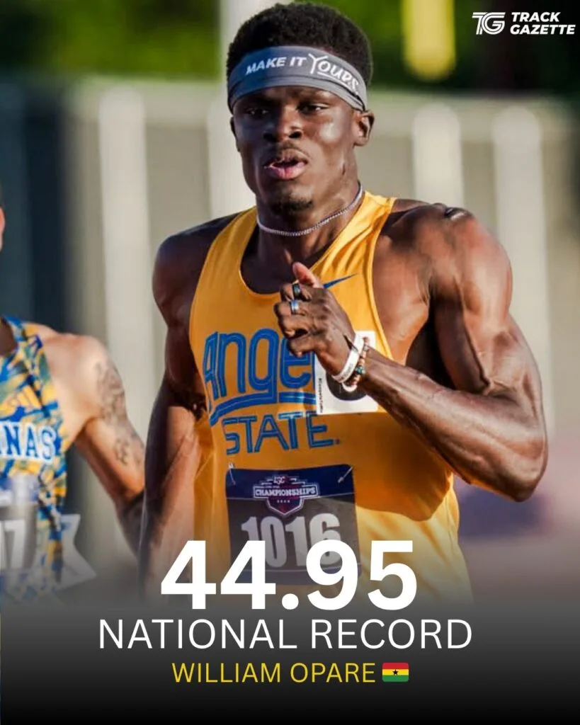 ‘Owadiah’ makes history: William Opare becomes first Ghanaian to break 45 seconds in 400m
