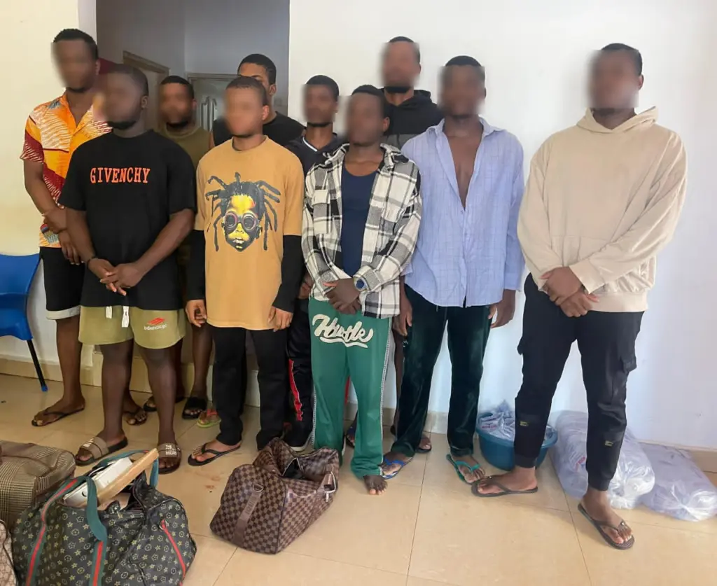 12 Nigerians arrested over cybercrime and human trafficking
