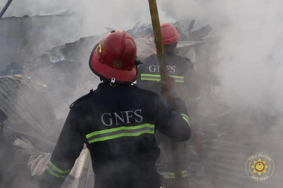 Fire erupts at Ofankor wood market
