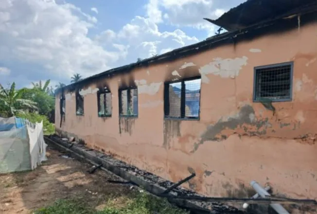 Several left homeless after fire razes 25-room house in Assin Akropong