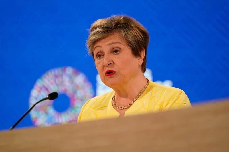 IMF chief says no global slowdown in sight yet, but risks high