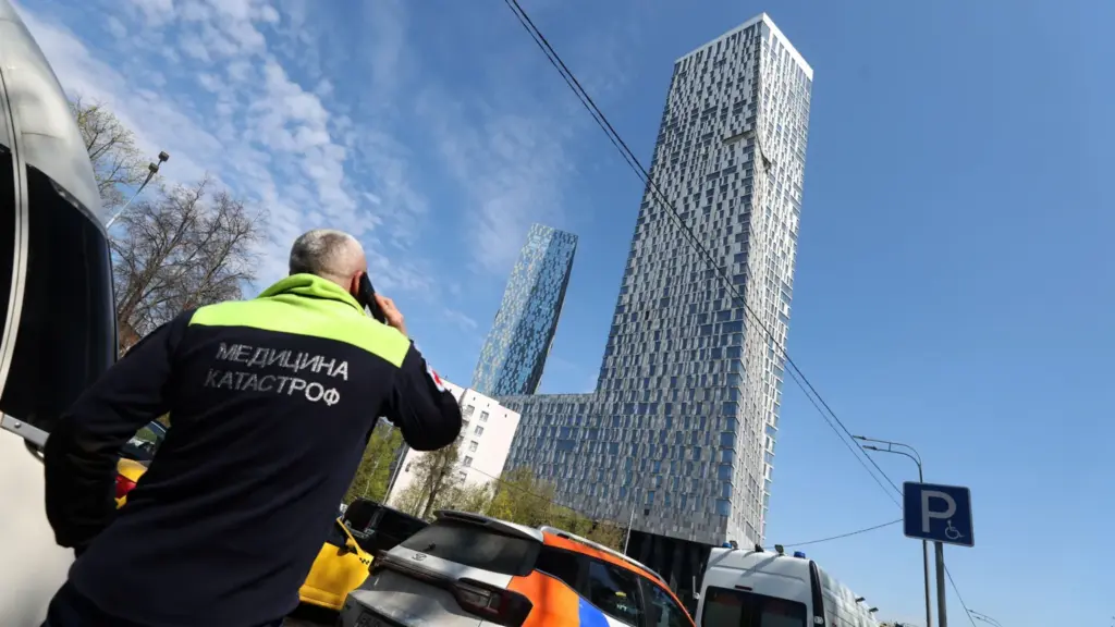 Ukrainian drone hits upmarket Moscow high-rise ahead of Victory Day celebrations