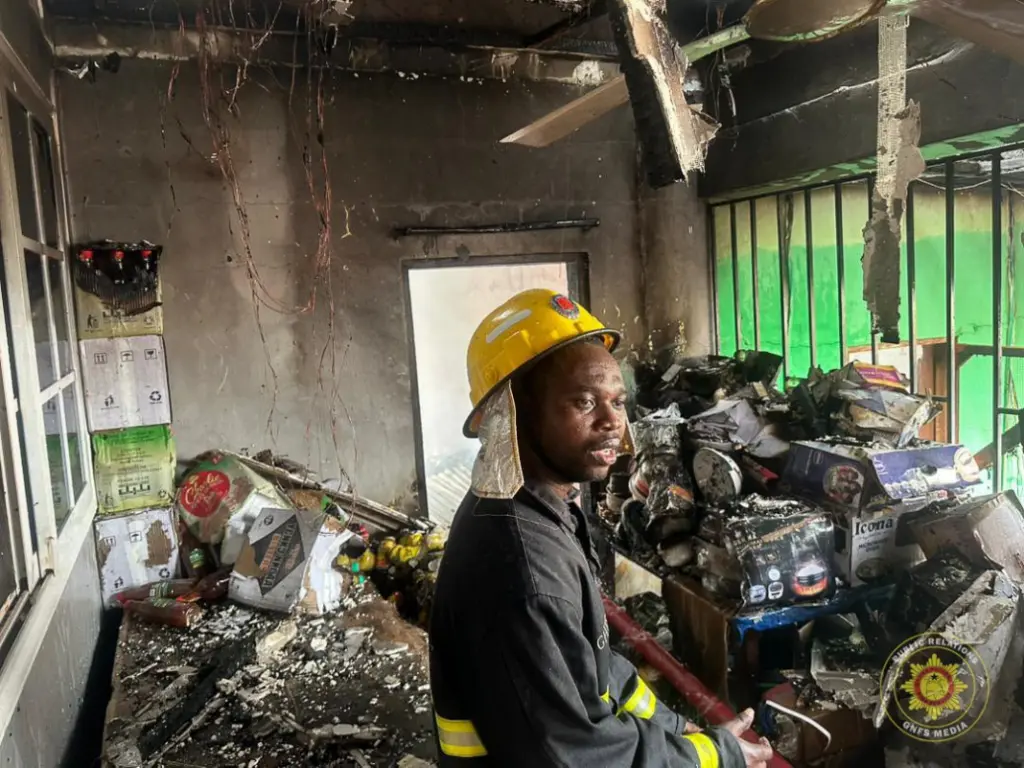 Fire destroys portion of 13-bedroom apartment at Wassa Kwabeng