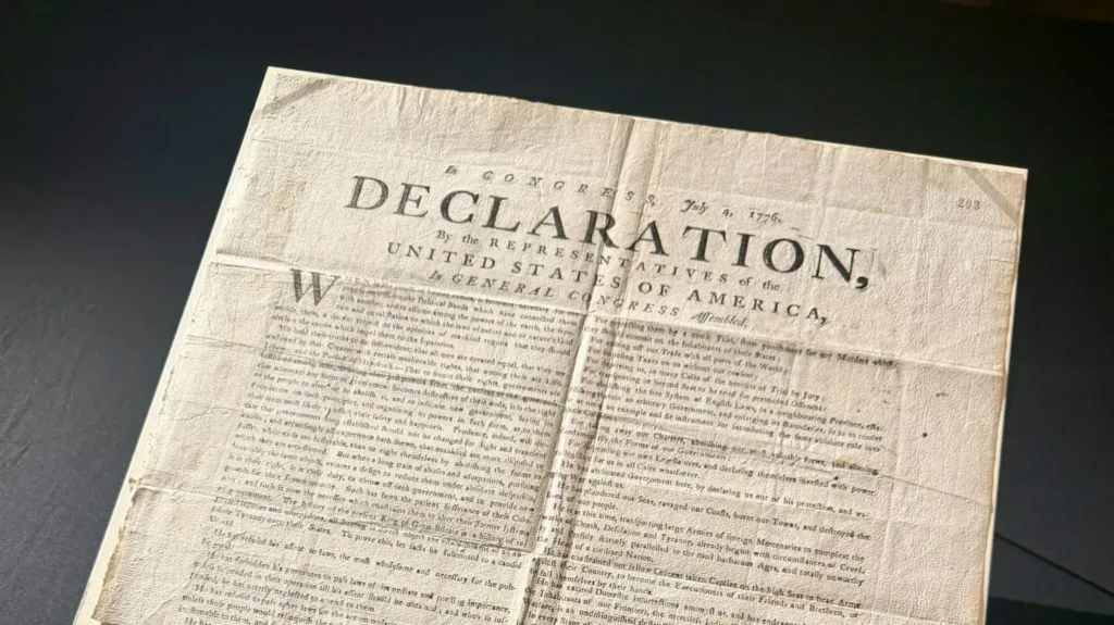 Rare copy of US Declaration of Independence found by volunteer in UK archives
