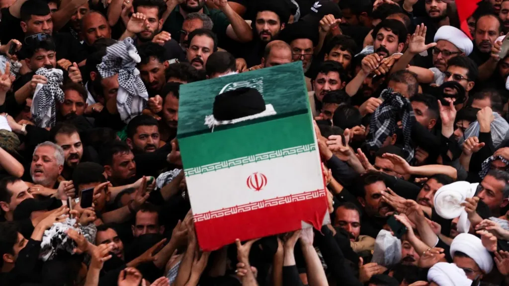 Khamenei’s coffin carried through Shia shrines as ceremonies held in Iraq