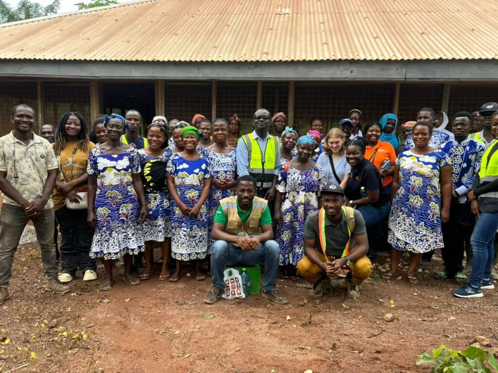 WACLI partners conduct field monitoring in Asankragwa to assess cocoa agroforestry and Income generating interventions