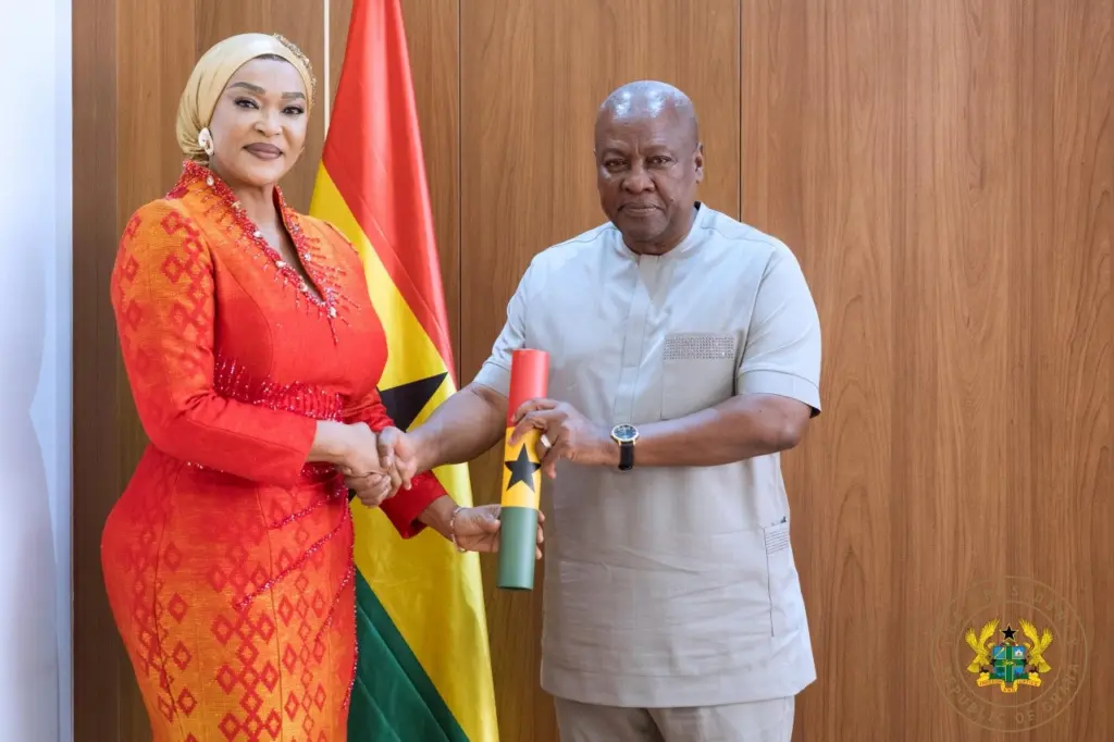 President Mahama swears in Kalsoume Sinare Baffoe as Ghana’s Ambassador to Spain