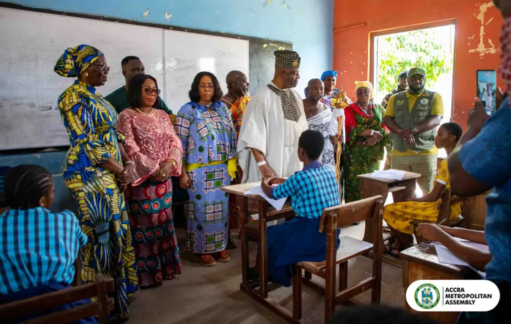 Ga Mantse supports BECE candidates in Accra with mathematical sets