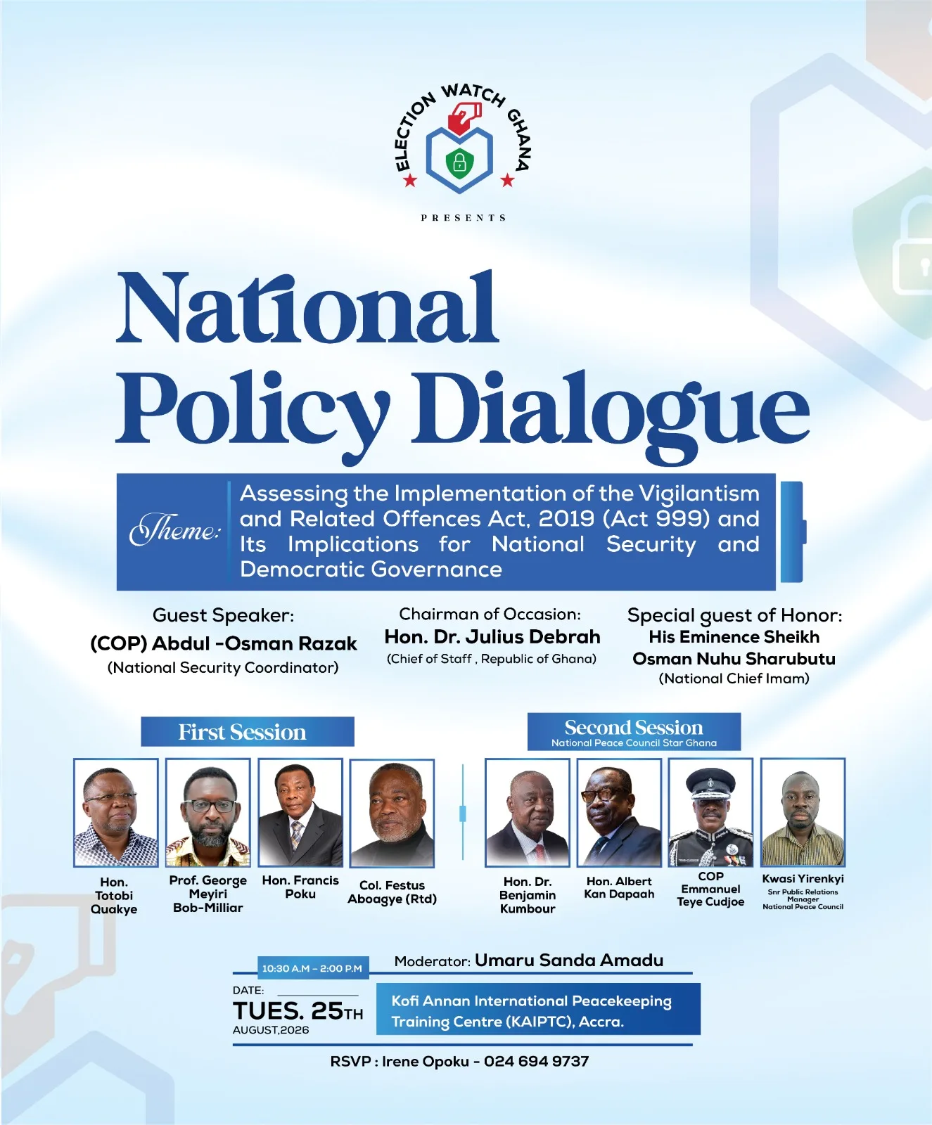 Election Watch Ghana to hold national dialogue on Vigilantism and Related Offences Act
