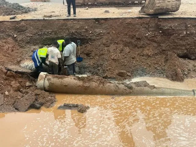 UPDATE: Ghana Water Completes Repairs on Damaged Kaneshie Pipeline, Supply Being Restored