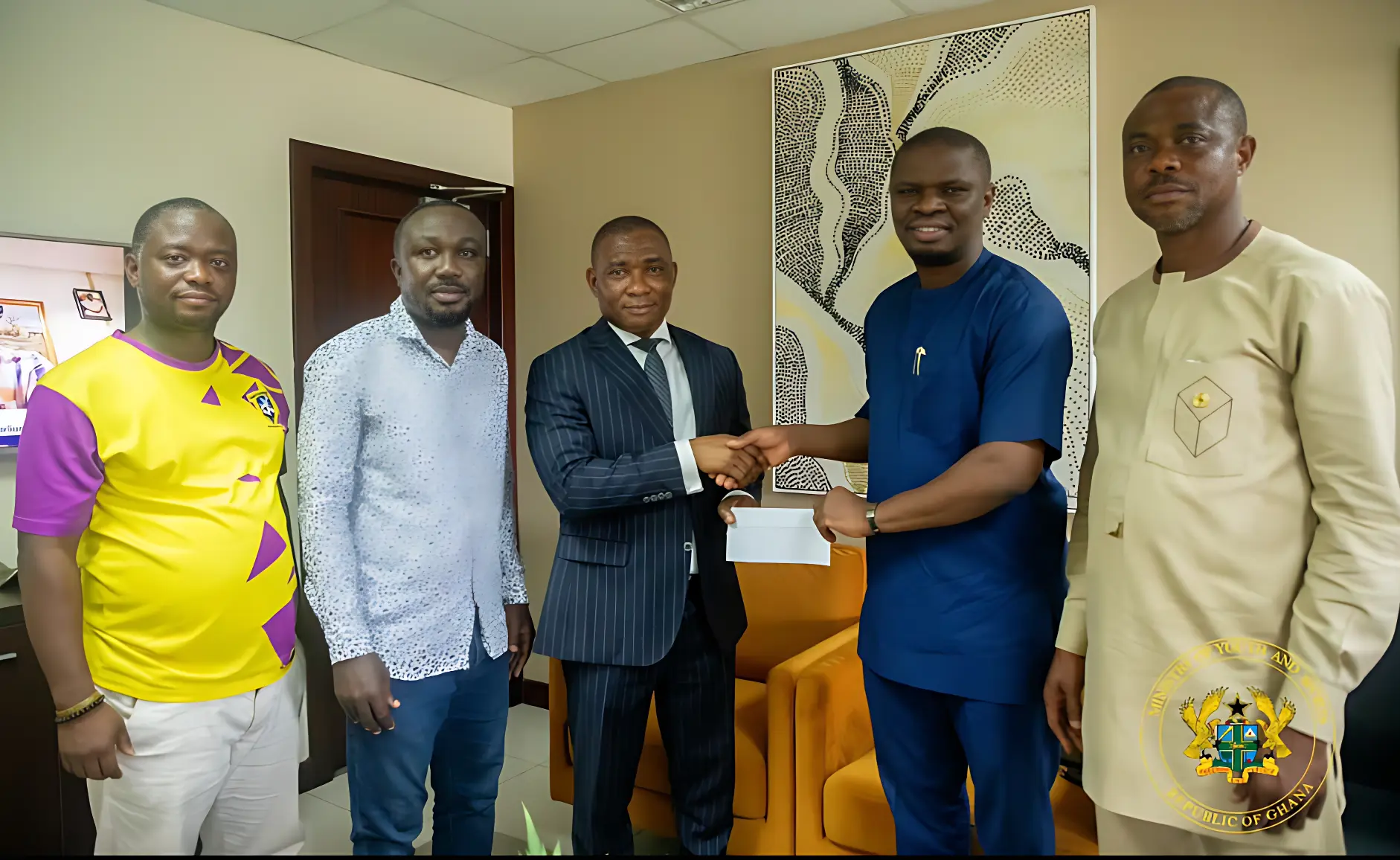Sports Minister Presents GH¢1 Million to Medeama SC on Behalf of President Akufo-Addo