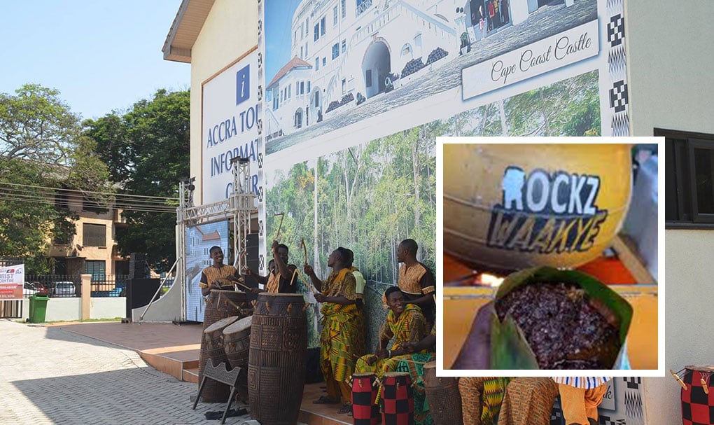 Fire Guts Accra Tourist Information Center, Rockz Waakye Gone