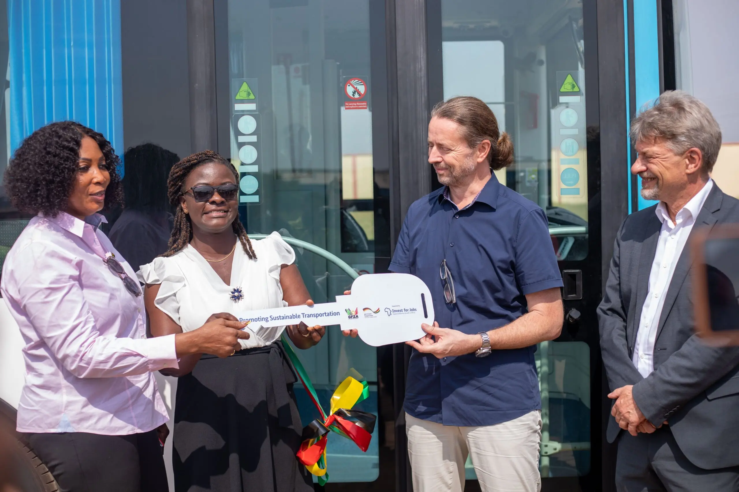 GIZ Ghana Donates Electric Bus to Ghana Free Zones Authority