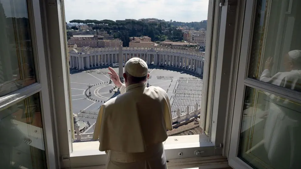 Pope Francis prays for the end of the Coronavirus pandemic