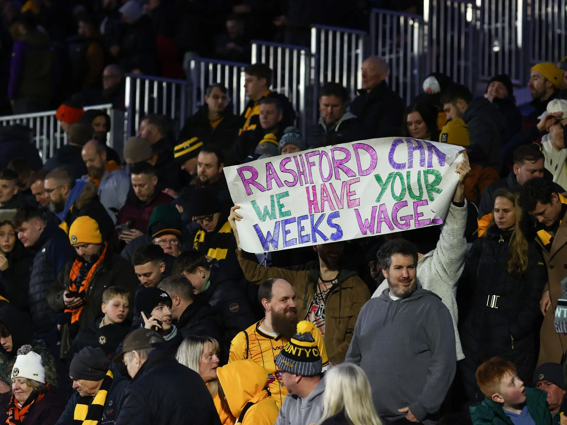 Newport County Fans Mock Marcus Rashford