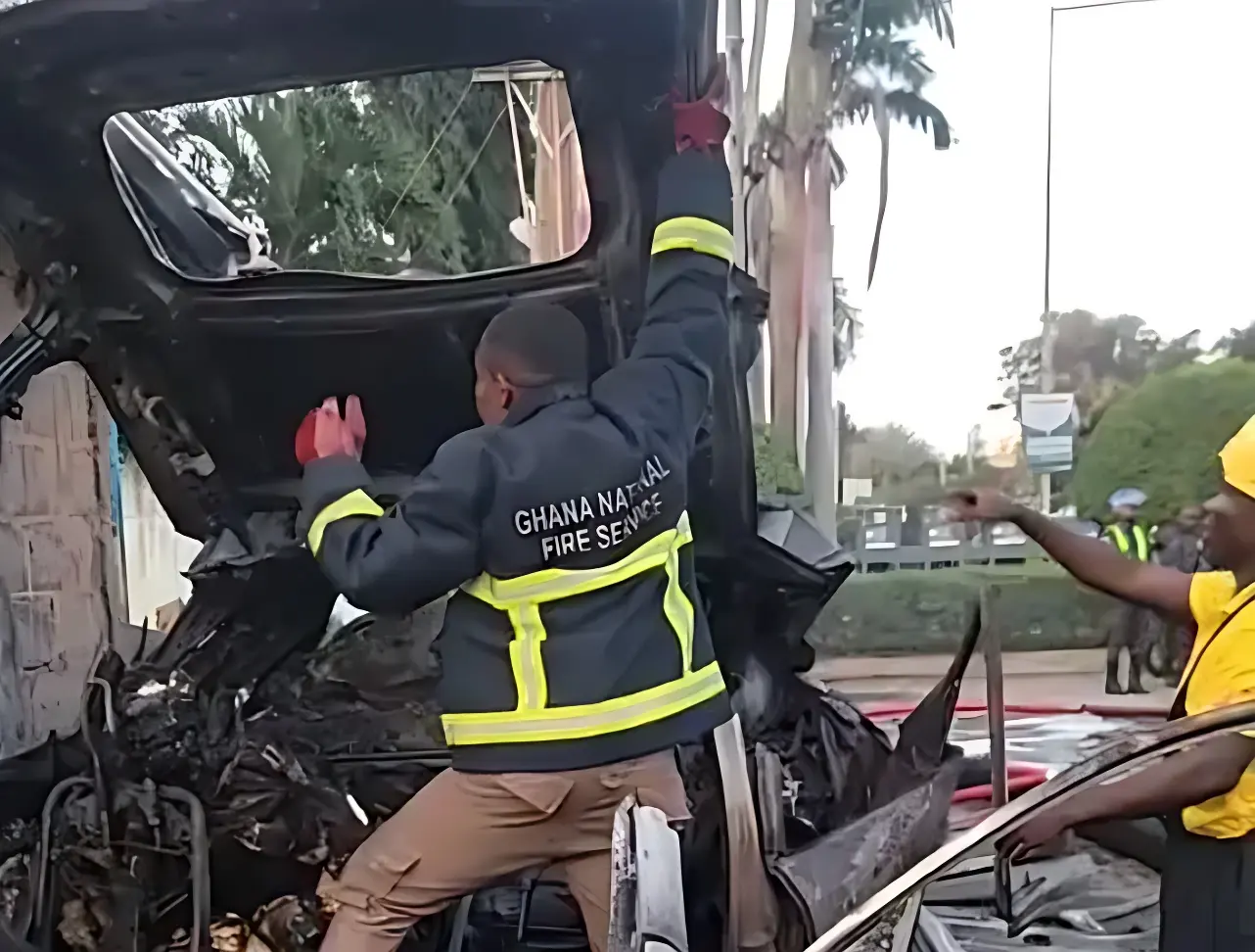 CCTV Captures Fiery East Legon Crash That Claimed Two Lives